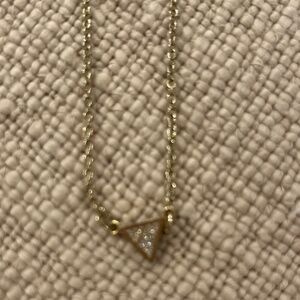 Gold Triangle Crystal Necklace From Past FabFitFun Box